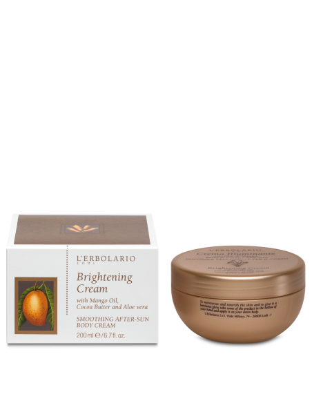 Crème après soleil lissante avec effet "paillette"